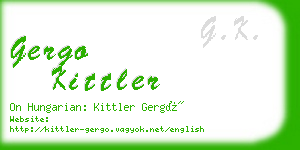 gergo kittler business card